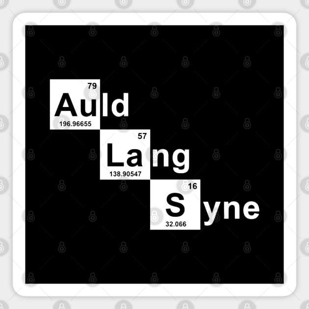 New Year 2024 Auld Lang Syne New Year Scientific Element Meme Magnet by BoggsNicolas